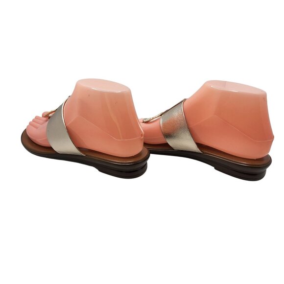 Tuscanella Made in Italy Womens Slip on Silver Color Thong Sandals - Picture 5 of 9